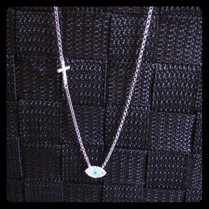Evil Eye With Cross Necklace